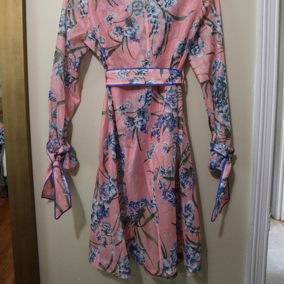 Floral Mesh Trench Coat - Picture 2 of 2